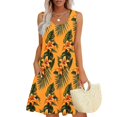 thumbnail image 5 of Floral Print Sleeveless Dress for Women Summer Casual A-Line Swing Dress with Pockets Tank Sundress Beach, 5 of 6