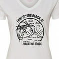 thumbnail image 4 of Inktastic Summer Vacation Mode Fort Myers Beach Florida Women's V-Neck T-Shirt, 4 of 5