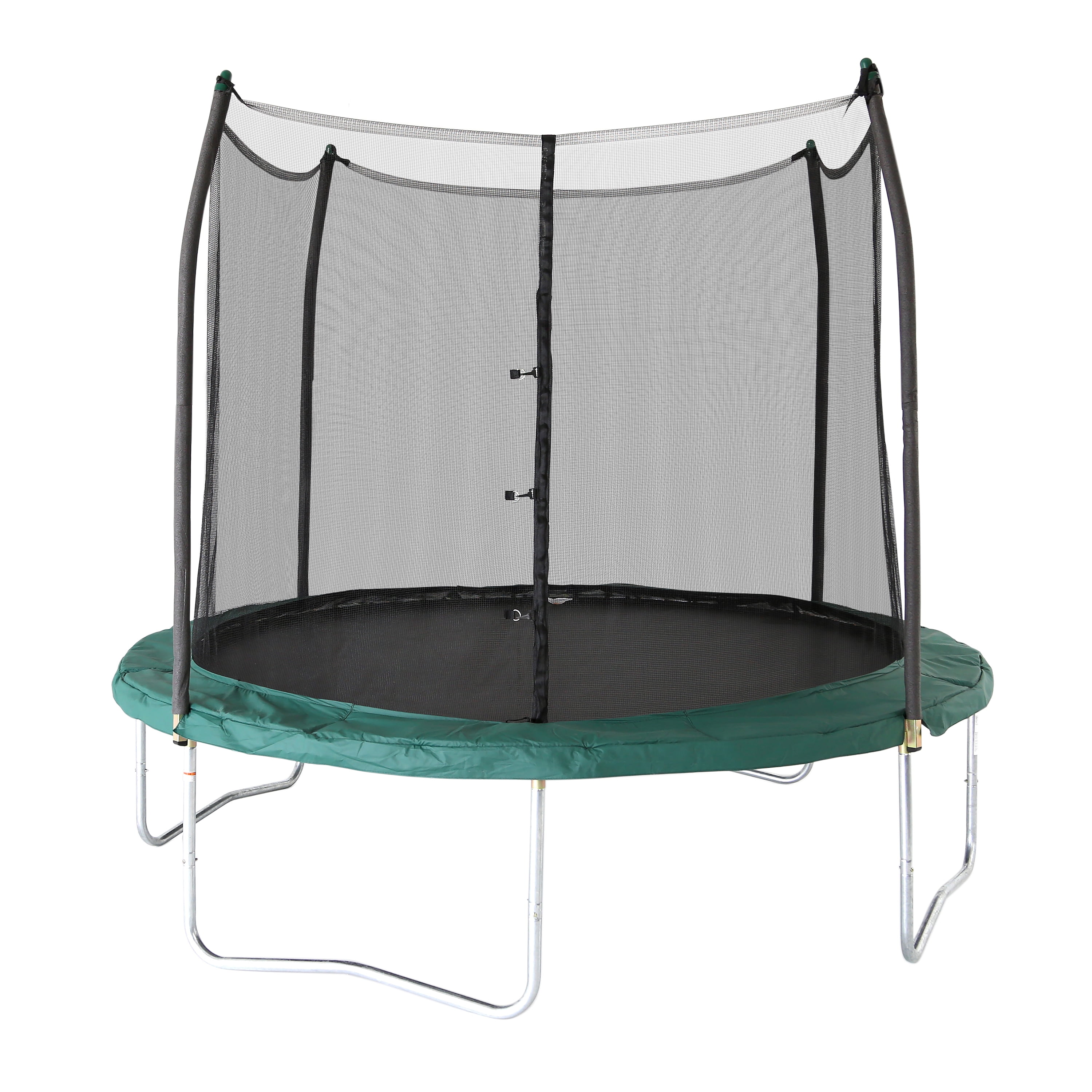 Skywalker Trampolines Green 10 Foot Round Trampoline With Enclosure Walmart Com Walmart Com