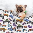 thumbnail image 3 of Pofeuu Cartoon Monster Trucks1 Print Puppy Blanket,Dog Blankets,Pet Blanket Cozy Cat Blankets for Indoor Cats, Fuzzy Pet Blanket for Kitten Doggy Dog Blankets-Large, 3 of 8