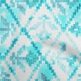 thumbnail image 1 of oneOone Georgette Viscose Turquoise Blue Fabric Geometrical Water Color Craft Projects Decor Fabric Printed By The Yard 42 Inch Wide, 1 of 4