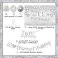 thumbnail image 6 of 60th Wedding Anniversary Decorations Set, 60 Diamond Wedding Banner, Backdrop, Balloons, Cake Topper for Happy 60th Anniversary Supplies, 6 of 6