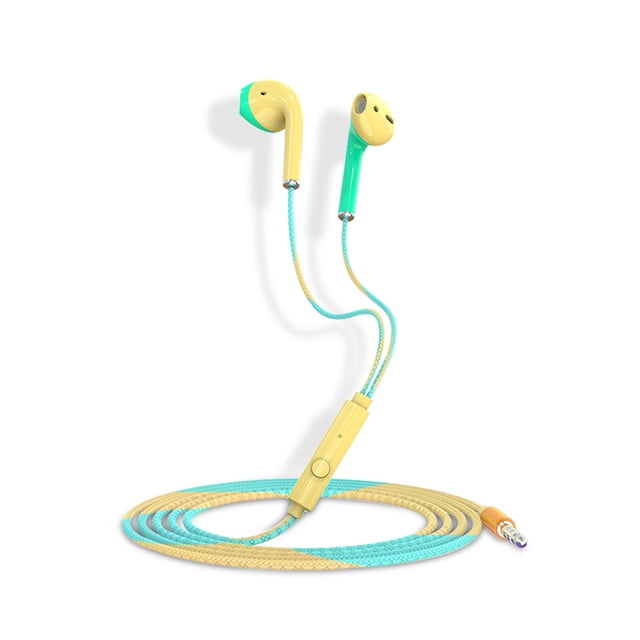 Auriculares con cable Cancelación de ruido Auriculares estéreo para juegos Auriculares intrauditivos de 3,5 mm Herramientas para juegos Accesorios para computadora de escritorio Amarillo Verde Scienceny EL005940-01