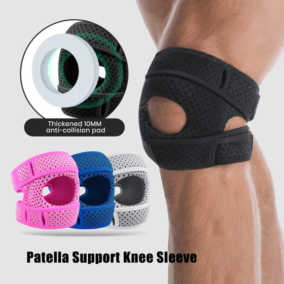 sunsanly Patella Knee Brace Shock-Absorbing Adjustable Knee Compression Straps Breathable Knee Support Pad for Arthritis Pain Relief Workout