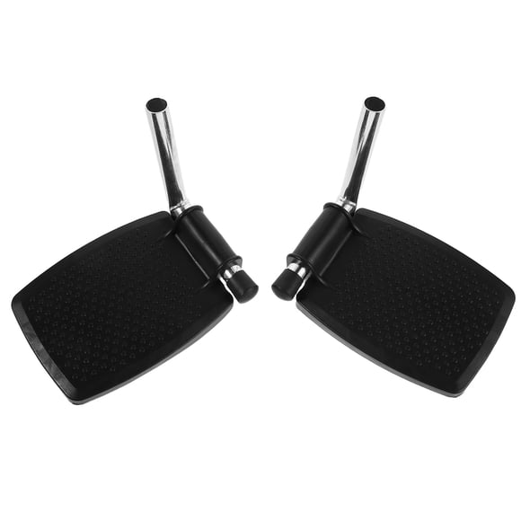 Raindrops 1Pair Black Elevated Footrest Wheelchair Footplate Metal Replacement Parts for Transport Chair