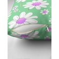 thumbnail image 4 of Ryan; Cute Pastel Daisy Flower Leaf Design Throw Pillow Cover 45x45cm – Soft Green Purple Floral Cushion for Bedroom & Living Room, 4 of 7