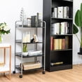 thumbnail image 6 of Costway 4 Tier Rolling Cart Storage Display Rack Mesh Shelf Utility Organizer Wheels, 6 of 9