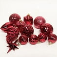 thumbnail image 4 of HBBKVI 12Pcs Various Shape Christmas Ornaments Wine, Reusable Plastic Christmas Ball Ornaments for Tree and Party Decor, 4 of 4