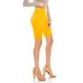 thumbnail image 5 of ALWAYS Women's 8" High Waist Soft Athletic Yoga Legging Shorts Yellow Plus Size, 5 of 6
