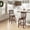 Grey, variant on iNSPIRE Q Shapel Transitional Cherry Finish PU Swivel Bar Height Bar Stools, Black