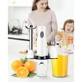 thumbnail image 3 of Mistaha Immersion Hand Blender 4-in-1 Stick Blender with 600ml Mixing Beaker, Food Grinder, Egg Whisk, Smoothies, Sauces and Soups - White, 3 of 7