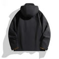 thumbnail image 5 of GigrtiJin Plus Size Windbreakers for Men Solid Color Hooded Zipper Multipocket Rain Jacket Waterproof Casual Raincoat, 5 of 6