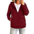 thumbnail image 4 of Luvrsol Sweatshirt for Women Plus Size Long Sleeve Zip Up Hoodie Casual Daily Wear Athletic Jacket with Pockets S-3XL, 4 of 8