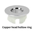 thumbnail image 3 of Bewildely 6 piezas de anillos de cubierta de desbordamiento de fregadero de oficina en casa con filtro, tapa redonda para orificio de lavabo de Accesorios de baño Cobre hueco, 3 of 6