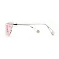 thumbnail image 3 of Large Rhinestone Show Sign Expose Lens Cat Eye Sunglasses Silver Pink, 3 of 4