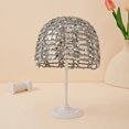 thumbnail image 3 of Women's Summer Glitter Sequin Beanie Boho Hollow Out Crochet Hat for Beach Travel Party Gray One Size, 3 of 3