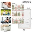 thumbnail image 6 of Yayeee 2 Pack Hand Towels for Bathroom 100% Cotton 16" x 28" Soft Absorbent Kitchen Towel, Red Christmas House, 6 of 7