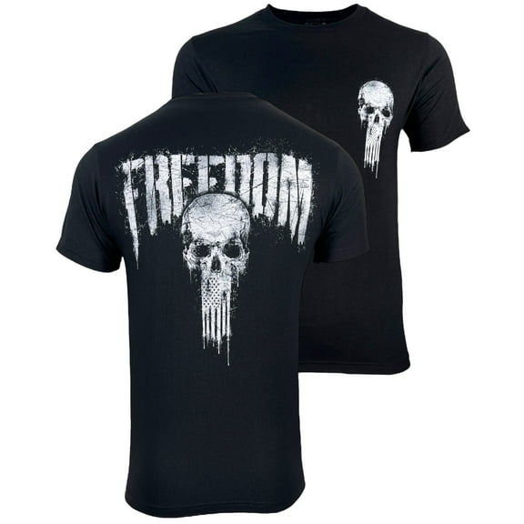 Howitzer Style Men's T-Shirt Freedom Skull Military Grunt MFG