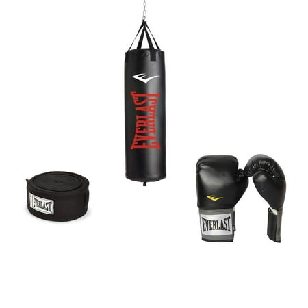 Everlast 100 LB Nevatear Heavy Bag Boxing Kit w/ Pro-Style Gloves and Hand Wraps - www.bagsaleusa.com