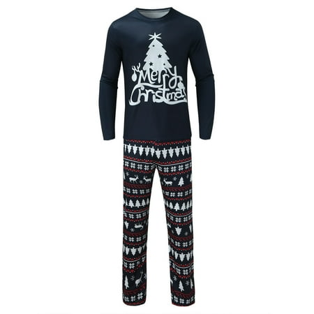 

Mackneog Parent Child Man Dad Outfit Merry Christmas Tree Print Parent Child Plaid Long Sleeved Trousers Pajama Set Clothing Shoes & Accessories