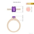 thumbnail image 4 of ANGARA Natural 1.5 Ct. Amethyst with Diamond Classic Ring in 14K Rose Gold for Women (Ring Size: 12), 4 of 9