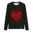 thumbnail image 4 of VgaVtl Long Sleeve Womens Plus Size Tee Shirts Valentines Day Womens Tops Casual Heart Print Pullover Loose Holiday Tops, 4 of 4
