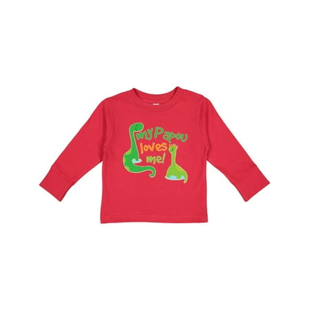 

Inktastic My Papou Grandpa Loves Me Gift Toddler Boy Girl Long Sleeve T-Shirt