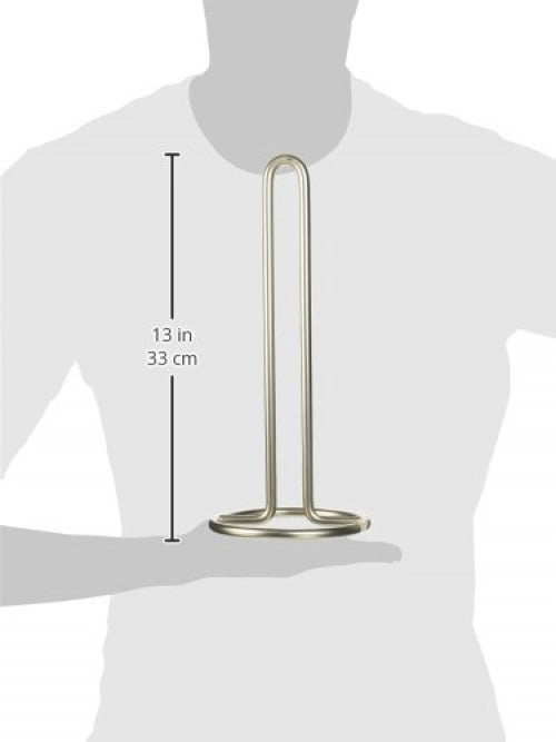 Sdd Holdings Paper Towel Holder Euro Collection - Countertop, Satin Nickel - 1 Ct, Silver