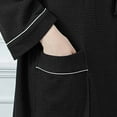 thumbnail image 4 of Lilgiuy Womens Solid Bandage Robe Bathrobe Gown Pajamas Long Sleepwear Pocket Waistband+Belts for Postpartum, 4 of 5