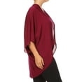 thumbnail image 3 of Plus Size Women's Trendy Style Open Front Loose Fit Cardigan, 3 of 4