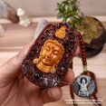thumbnail image 7 of Agarwood Buddha Sandalwood Guanyin Bodhisattva Goddess Of Mercy Scripture Projection Necklace,Protection Amulet Necklace, 7 of 7