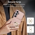 thumbnail image 2 of ELEHOLD Case for Samsung Galaxy A15,Business PU Leather Stand Case with Card Holder & Ring Holder,Rosegold, 2 of 7
