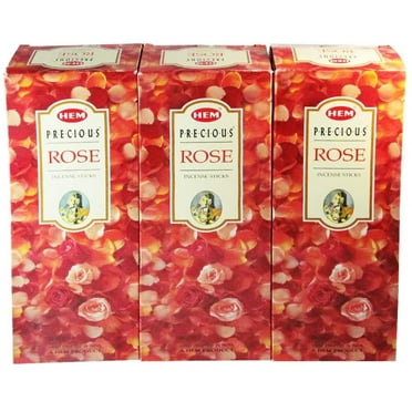 Hem Precious Rose Agarbatti Pack of 18 Incense Sticks Boxes, 20gms Each, Traditionally Handrolled in India Best Aeromatic Natural Fragrance for Prayers, Meditation, Yoga.., By Visit the HEM Store