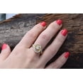 thumbnail image 2 of HeartsAndYou Unique Vintage Inspired Filigree Engagement Ring for Women 2ct Round Moissanite 18k Yellow Gold over Silver, 2 of 9