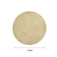 thumbnail image 3 of Hollowed Out Insulation Mat Solid Polyvinyl Chloride Leather Placemats , Coffee Mats, Kitchen Table Mats, , Easy To Clean Kitchen Table Mats Gold, 3 of 5