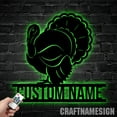 thumbnail image 5 of Craftnamesign Custom Turkey Thanksgiving Metal Wall Art Led Light, Happy Thanksgiving Metal Sign, 5 of 5