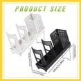 thumbnail image 3 of Hearthoom Coffee Cup Holder Dispenser, Disposable Paper Cup Dispenser with Stand, 3 Slots Plastic Coffee Cup And Lid Holder with Straw Organizer for Coffee Station Bar Office Home White, 3 of 9