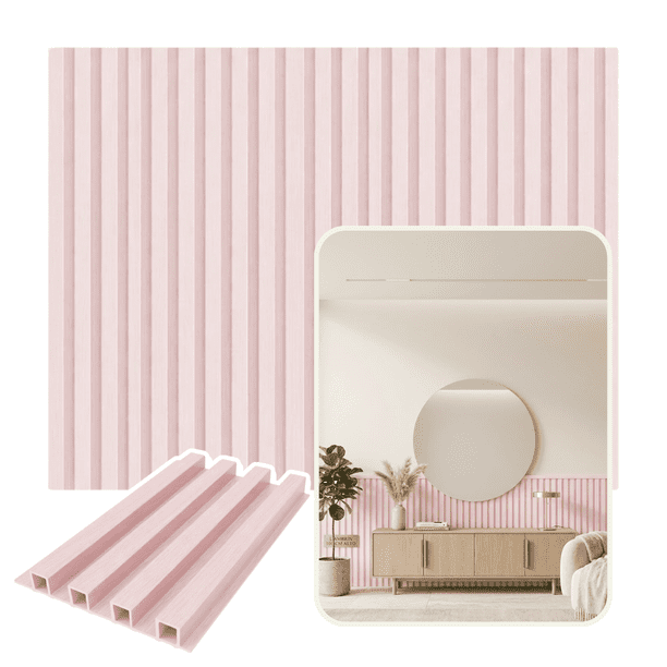 Lambrín Decorativo Premium Panel 3d De Pared 12pz Inmatmex Color Rosa