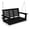 Black, variant on Poly Lumber 2-Seat Porch Swing, HIPS 4-Feet Bench Swing with Foldable Cup Holders,18/8 Stainless Steel Hardware, High Backrest and Deep Contoured Seat ( Grey, 4-feet)