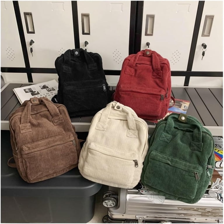 Corduroy Backpack Cute Large Capacity Aesthetic Backpack  display picture 2