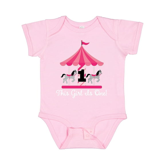 Inktastic 1st Birthday Party Carousel Horse Girls Baby Bodysuit