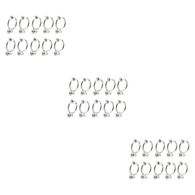 crativent 10pcs Ear Clip Converters Earring Accessories DIY Handmade with Loop Plastic Pads Wear-resistant Handheld Findings Type17 3Set