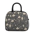 thumbnail image 2 of Insulated Lunch Tote Lunch Box for Women Men,Gothic Black Stars and Moon Zipper Closure Lunch Tote Small Leakproof Cute Lunch Cooler with for Work Picnic Camping, 2 of 7