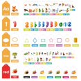 thumbnail image 2 of Tarjetas Flash bilingües en español e inglés para niños, 5 temas, alfabeto, Color, forma de número, primeras palabras, paquete de regalo de 84 tarjetas, 2 of 5