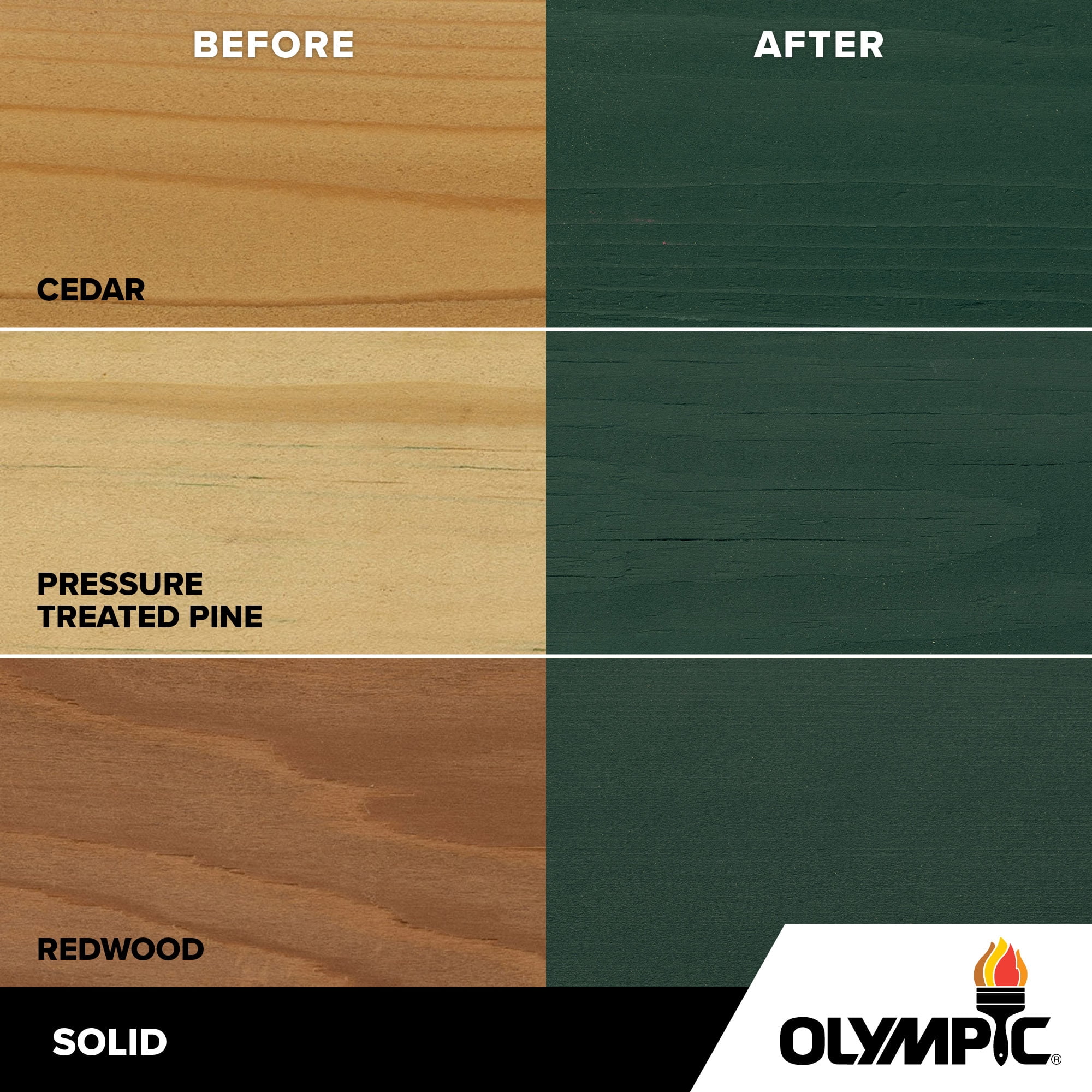 Olympic 1 Gallon SC-1048 Mountain Pine Exterior Solid Wood Protector Stain Plus Sealer in One