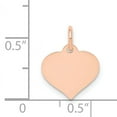 thumbnail image 2 of Beautiful 14k Rose Gold Heart Disc Charm, 2 of 2