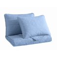 thumbnail image 3 of Social Standard by Sanctuary 3 Piece Quilt Set, Chambray Weave, Geo Diamond Quilt Pattern, Easy Care, Wrinkle Resistant, 3 of 3