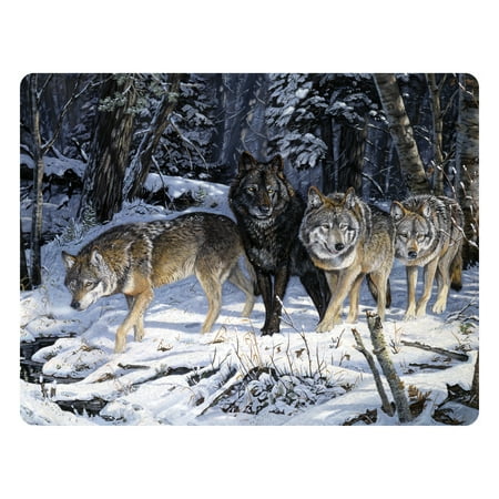 

Rivers Edge Products Tempered Glass Cutting Board 12 by 16 Inches Wolf