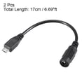 thumbnail image 3 of Uxcell 17cm Length DC Female Power Supply 5.5x2.1mm Adapters to Micro USB Plug Male Cables 2pack, 3 of 3