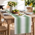 thumbnail image 2 of Table Runner 90 Inches Long for Kitchen Dining, Sage Green White Ombre Dresser Scarf Farmhouse, Dining Table Decorations for Wedding/Parties, Modern Abstract Art Farmhouse Gradient 13 x 90 In, 2 of 9